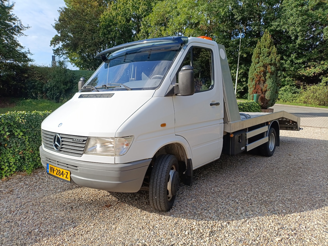 Mercedes-Benz Sprinter - 412 D lang UNIEKE Mercedes Sprinter 412D Oprijwagen Automaat | 168.000 km | Historie Airport Ground S - AutoWereld.nl