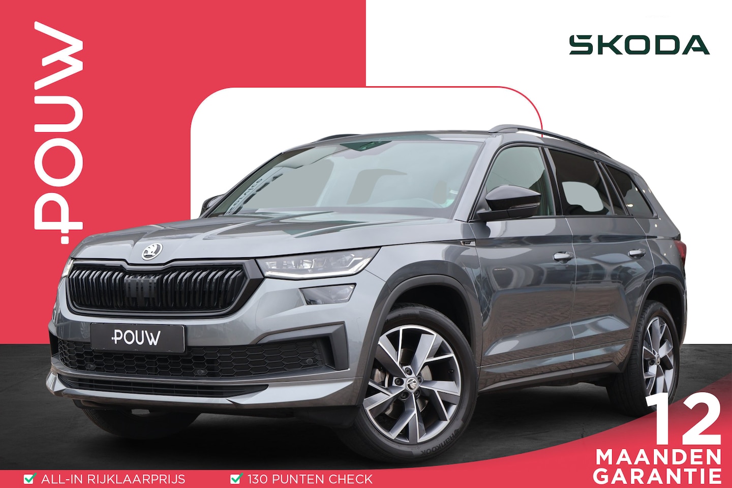 Skoda Kodiaq - 1.5 TSI 150pk DSG Sportline Business 7p. | Trekhaak | Camera | Navigatie | Elektr. Achterk - AutoWereld.nl