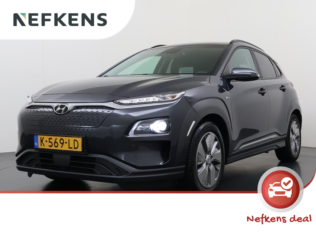 Hyundai Kona Electric - EV Limited 64kWh | 1ste eigenaar | ACCU 98% | LEER | Electrische stoelen | Dodehoekdetecti - AutoWereld.nl