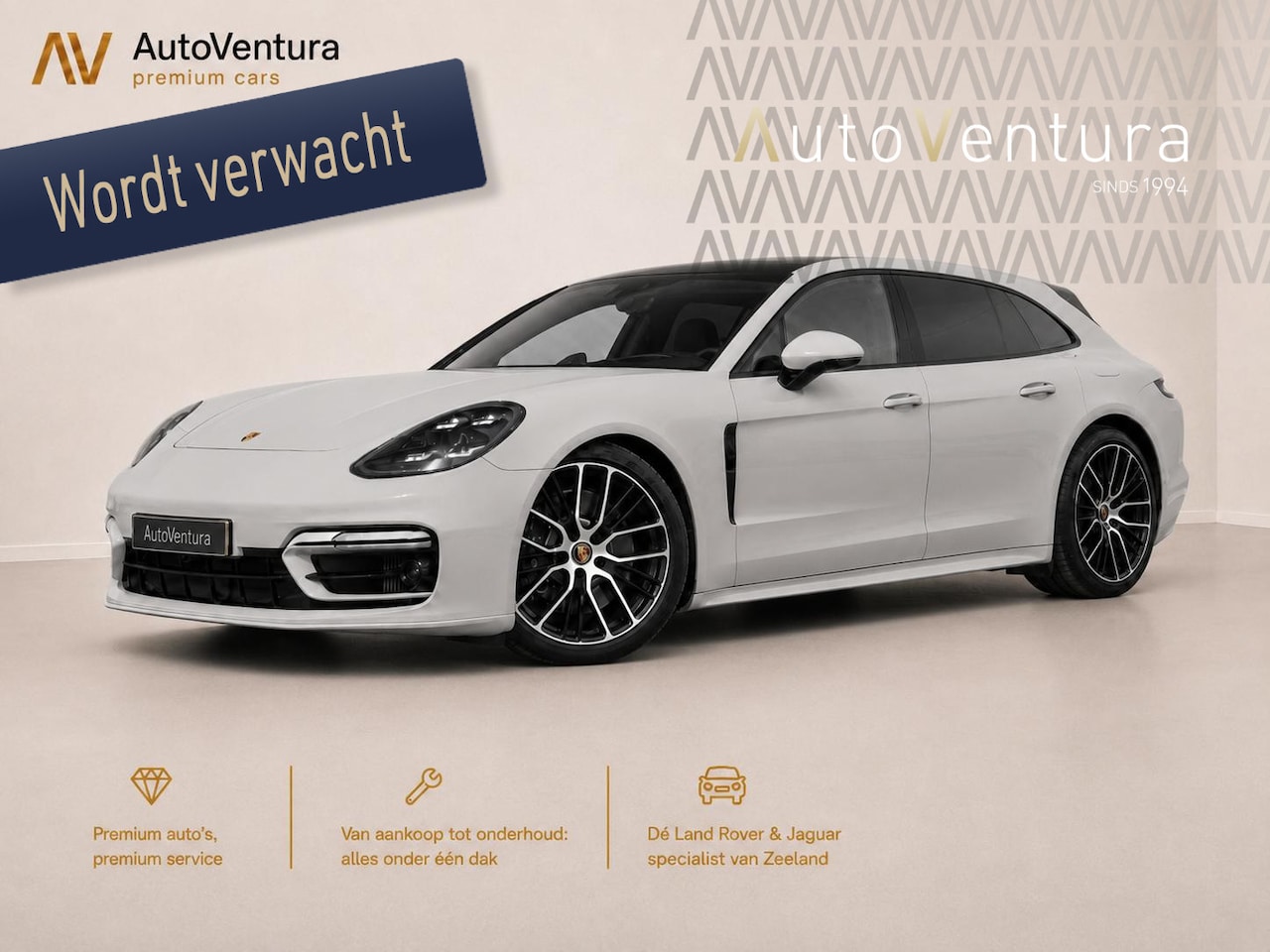 Porsche Panamera Sport Turismo - 2.9 4 E-Hybrid | Krijt Grijs | Sport Chrono | Elektrisch schuif-/kantel Panorama | SoftClo - AutoWereld.nl
