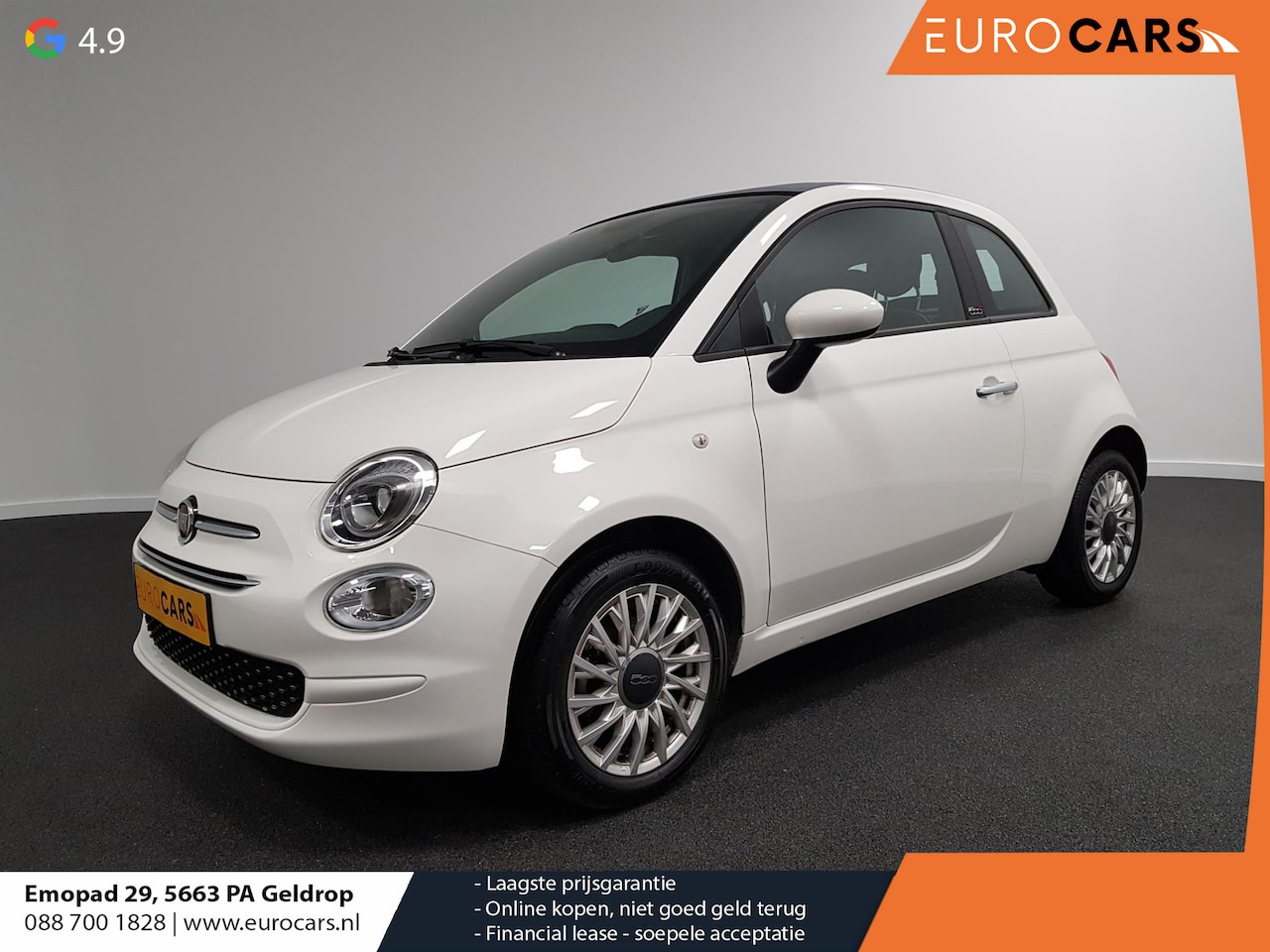 Fiat 500 C - 1.0 Hybrid Lounge Navigatie Parkeersensoren Achter Cruise Control Lichtmetalen Velgen Clim - AutoWereld.nl