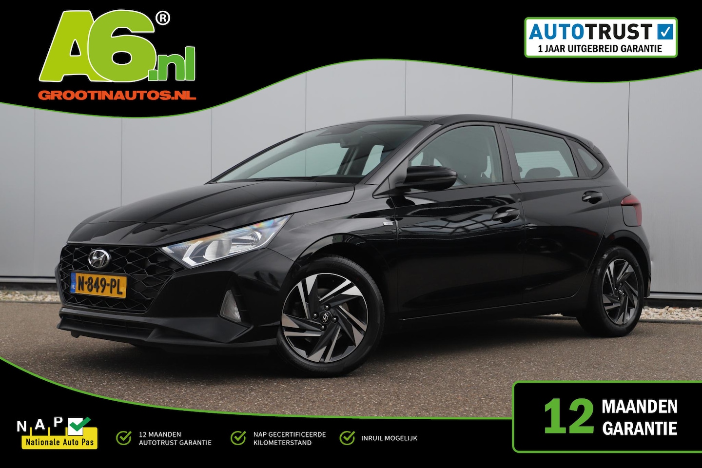 Hyundai i20 - 1.0 T-GDI Comfort 101PK Carplay Android Navigatie Achteruitrijcamera 15 inch LMV Airco Cru - AutoWereld.nl