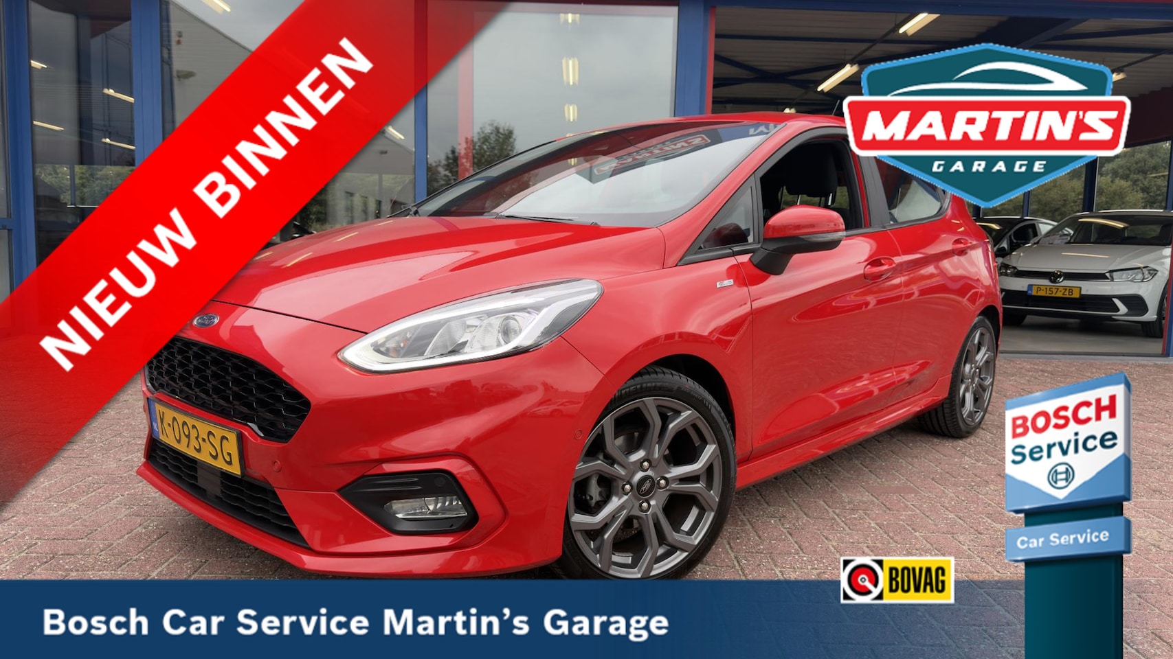 Ford Fiesta - 1.0 EcoBoost Hybrid ST-Line X LMV - PDC - NAVI - CARPLAY SUPERMOOI! - AutoWereld.nl