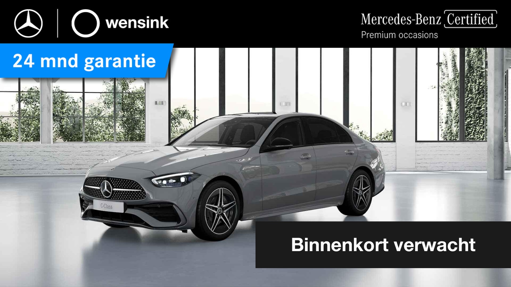 Mercedes-Benz C-klasse - 300e Business Solution AMG | Trekhaak | Burmester | 360° camera | Panoramaschuifdak | Nigh - AutoWereld.nl