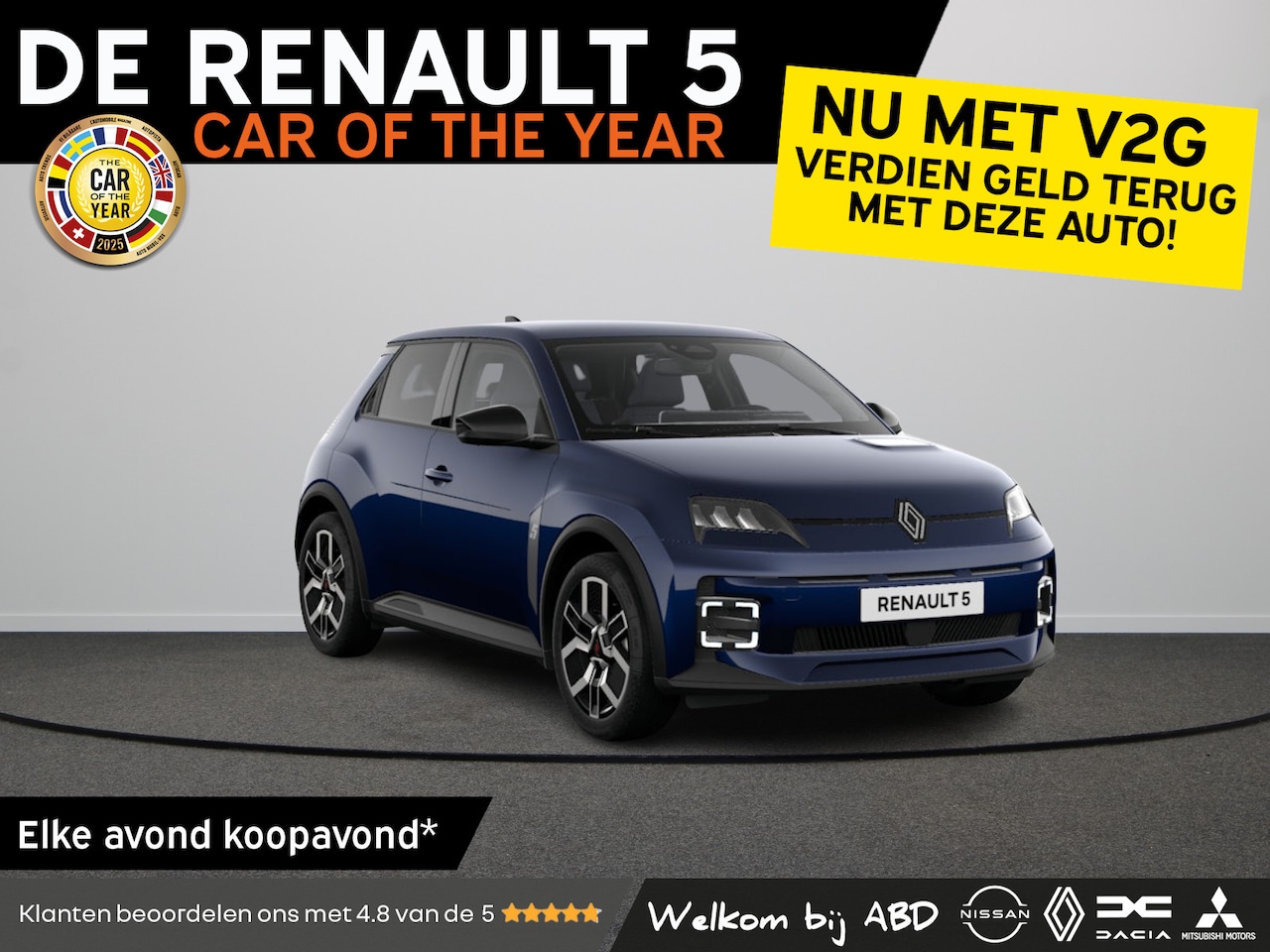 Renault 5 - Techno Comfort range | Achteruitrijcamera | Draadloze telefoonoplader met magsafe technolo - AutoWereld.nl