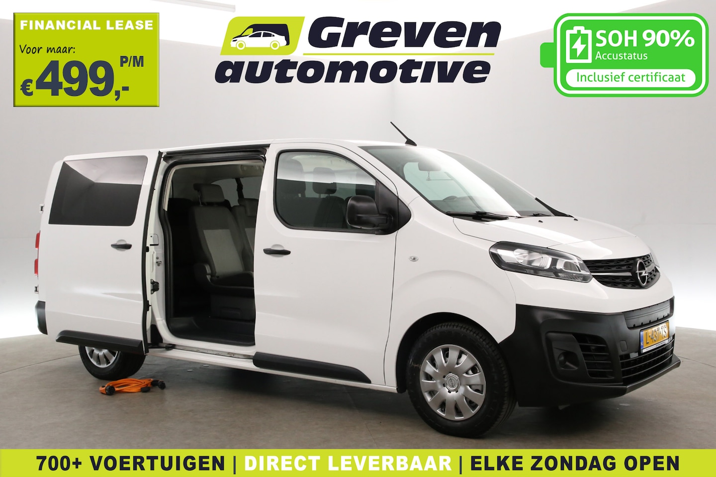Opel Vivaro-e - L3H1 75 kWh Long Range | 9 Zits | Snelladen | SOH 90% | Airco | Cruise | Carplay | Parkeer - AutoWereld.nl