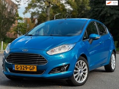 Ford Fiesta - 1.0 EcoBoost Titanium|HALFLEDER|LED|5DEURS|AIRCO|ELEKRAMEN|2XSLEUTELS|BOEKJES