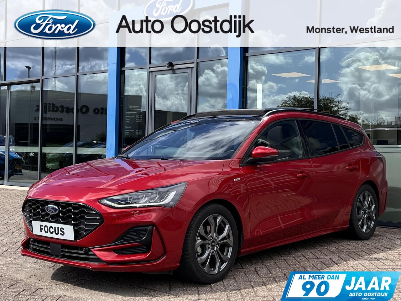 Ford Focus Wagon - 1.0 EcoBoost Hybrid ST Line X 155PK Automaat Afn. Trekhaak Panodak Winterpack Adaptieve Cr - AutoWereld.nl