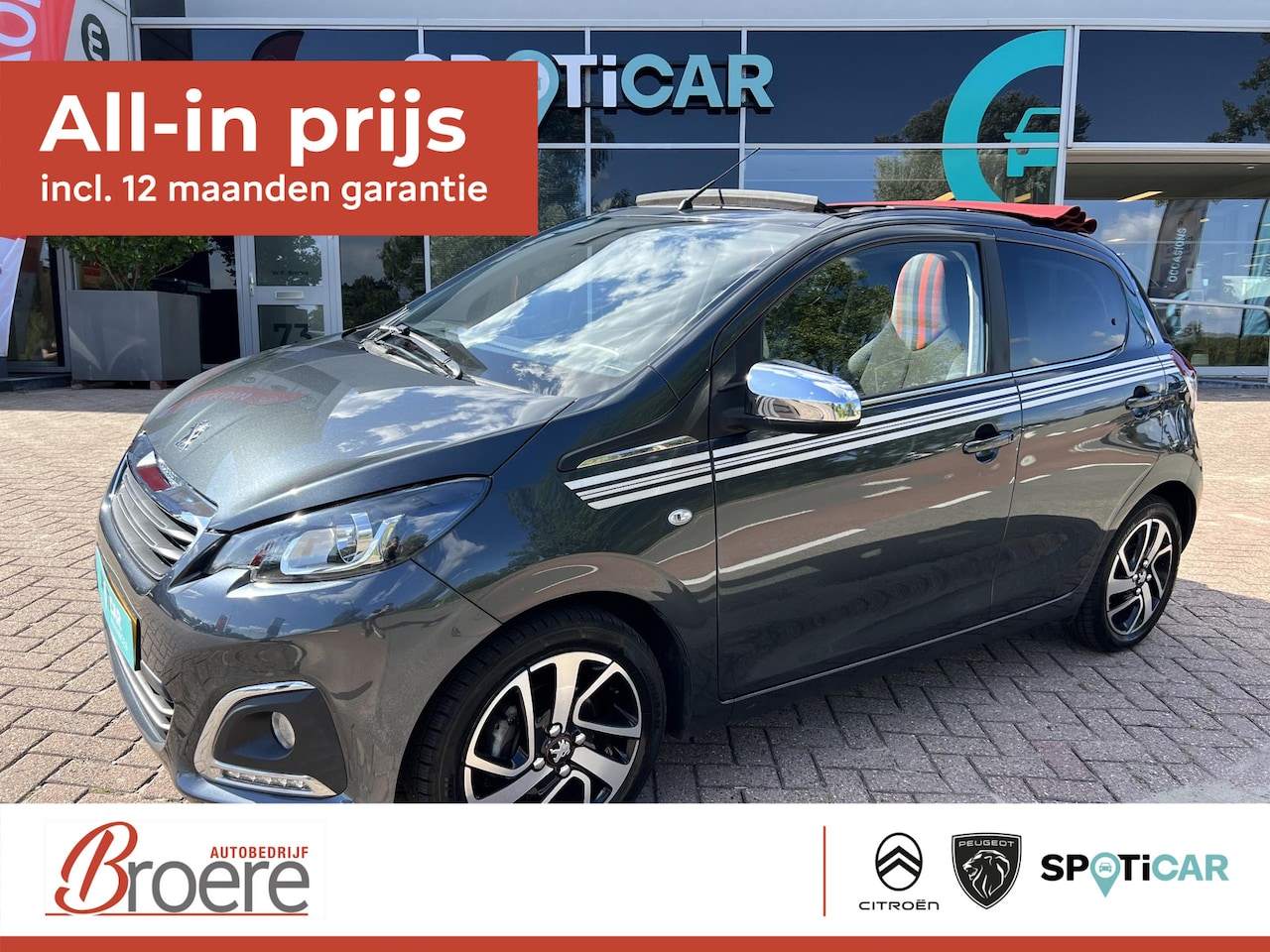 Peugeot 108 - 1.0 e-VTi 72 pk Allure TOP! 5 deurs | Elektrisch canvas dak - AutoWereld.nl