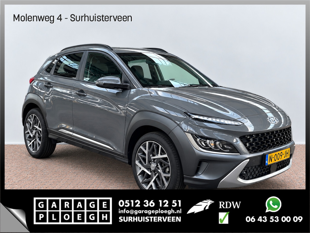 Hyundai Kona - 1.6 GDI HEV Premium Automaat Stoelkoel+verw. Carplay Adap.Cruis - AutoWereld.nl