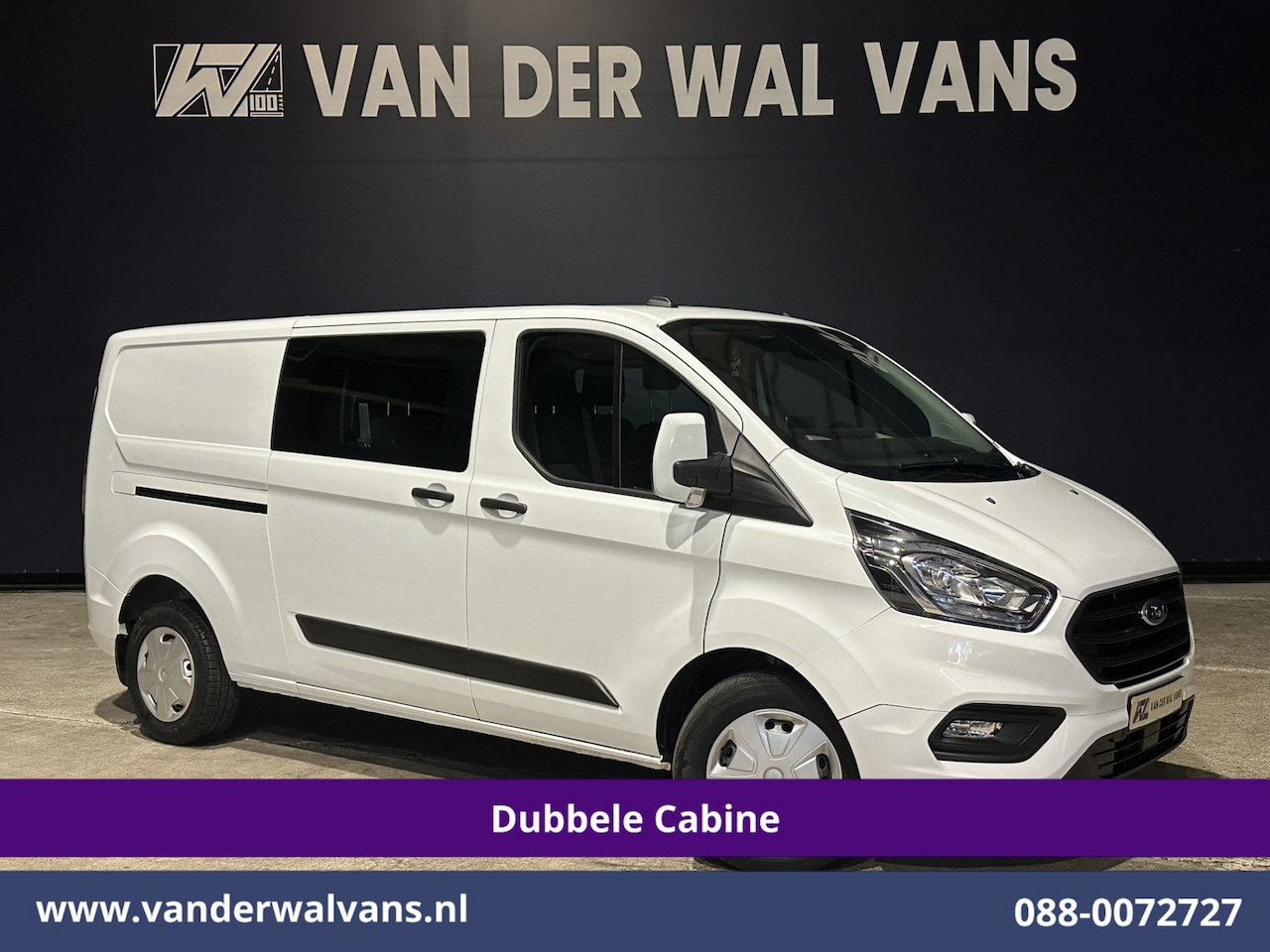 Ford Transit Custom - 2.0 TDCI 131pk Automaat L2H1 Dubbele Cabine Euro6 6-Zits | Airco | Camera | Navigatie | LE - AutoWereld.nl