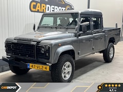 Land Rover Defender 130 - 2.4 TD 130" S Crew Cab Rondom Led, alle vloeistoffen vervangen, nieuwe motor, Grijs kentek
