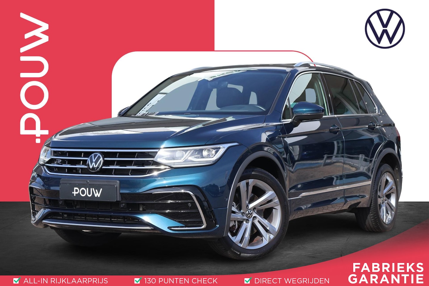 Volkswagen Tiguan - 1.4 TSI eHybrid 245pk R-Line Business | SoH 100% | Trekhaak | Panoramadak | Head-up | 360 - AutoWereld.nl