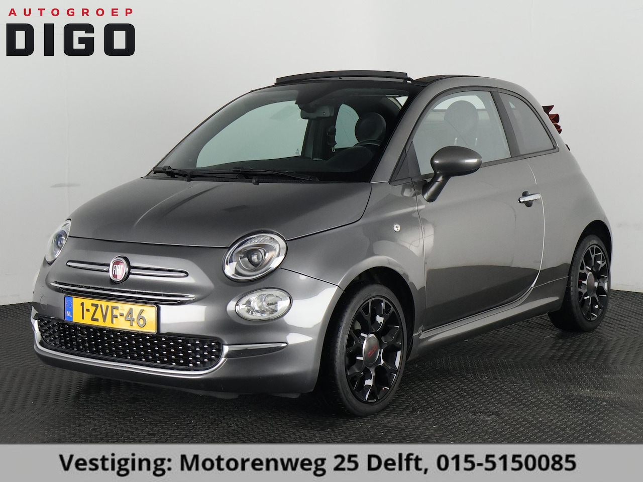 Fiat 500 C - 0.9 TWINAIR TURBO CABRIO 77.000 KM !! Climate Control .Sportstoelen Half Leder . Lichtmeta - AutoWereld.nl