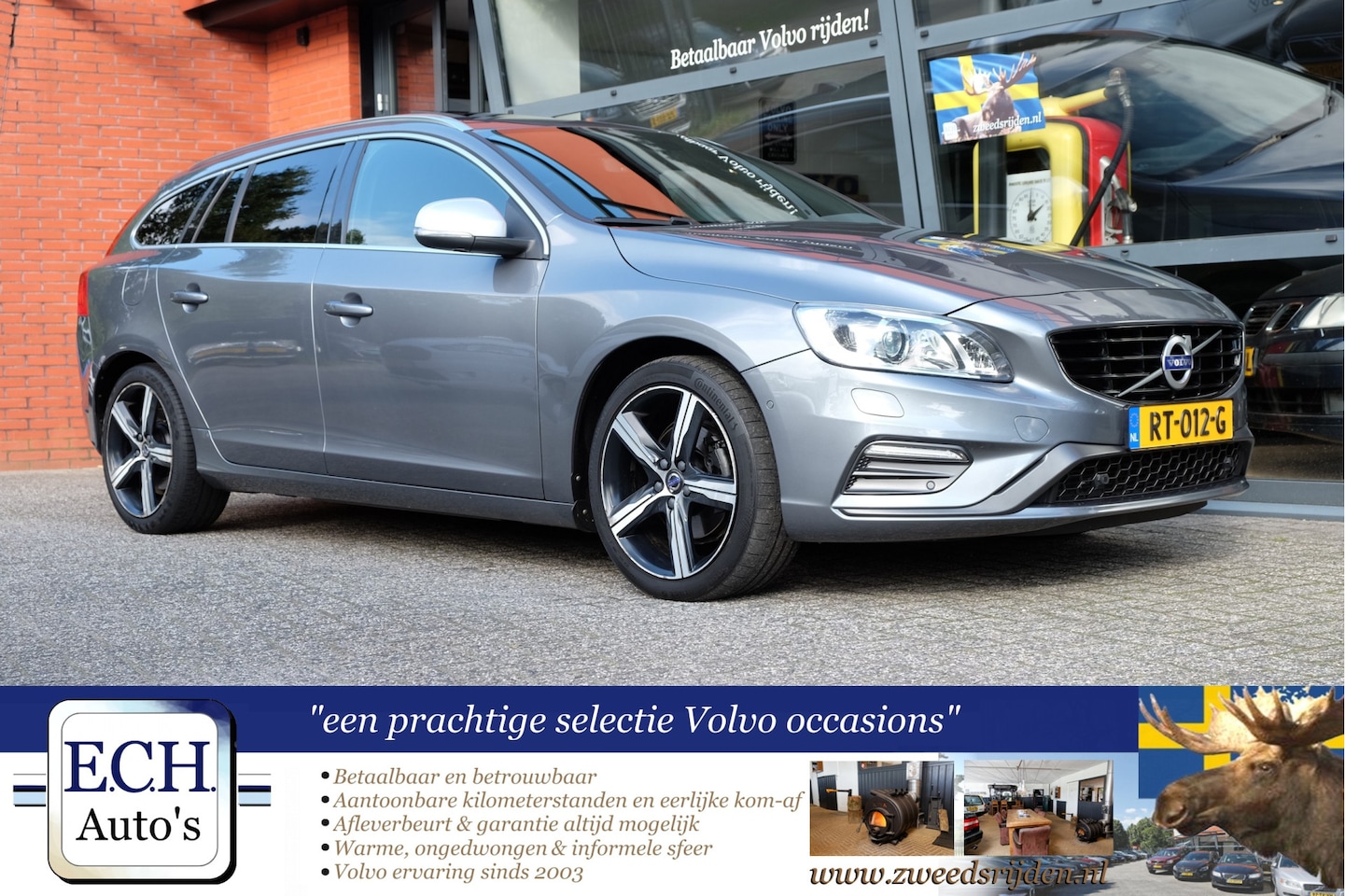 Volvo V60 - 2.0 T4 Business Sport 2.0 T4 190 pk Business Sport, Schuifdak, Trekhaak, Camera - AutoWereld.nl