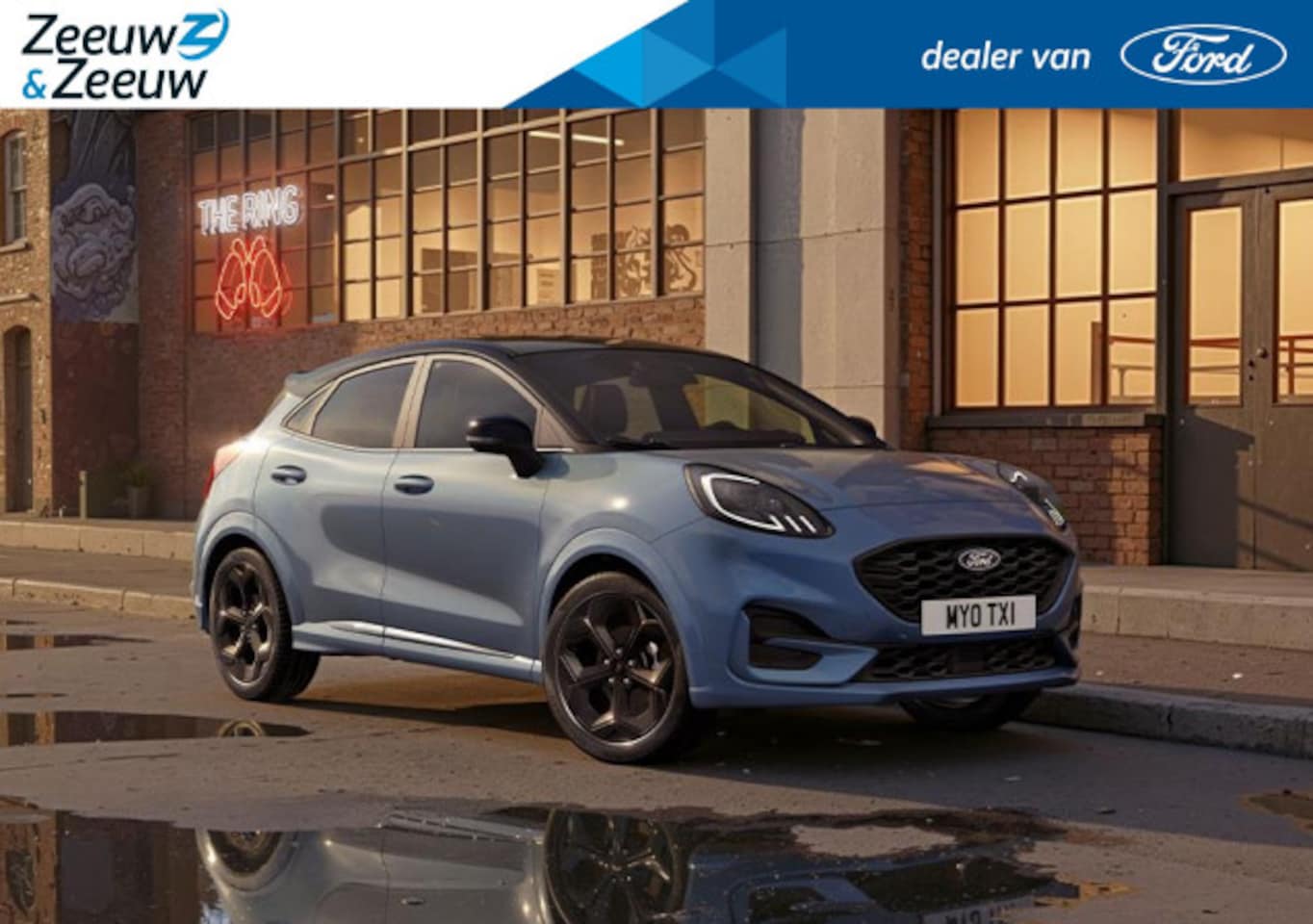 Ford Puma - 1.0 EcoBoost Hybrid Blue Cruise Edition | Handsfree rijden* | Vapor Blue | 18" Zwarte velg - AutoWereld.nl