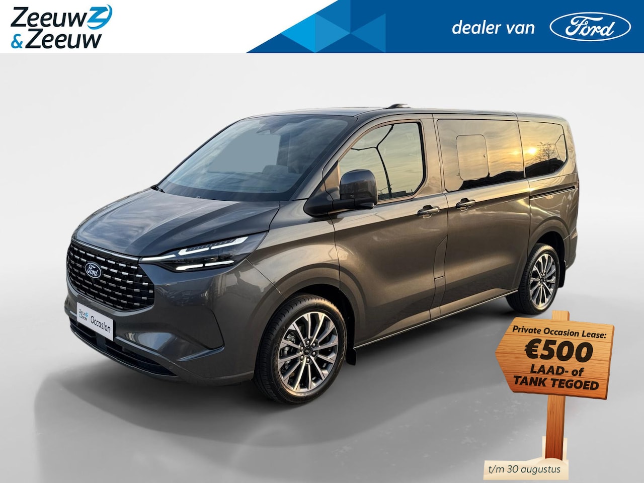 Ford Tourneo Custom - 340 2.5 PHEV L1H1 Titanium X 8 persoons | Automaat | B&O Audio | Lederen bekleding | Achte - AutoWereld.nl