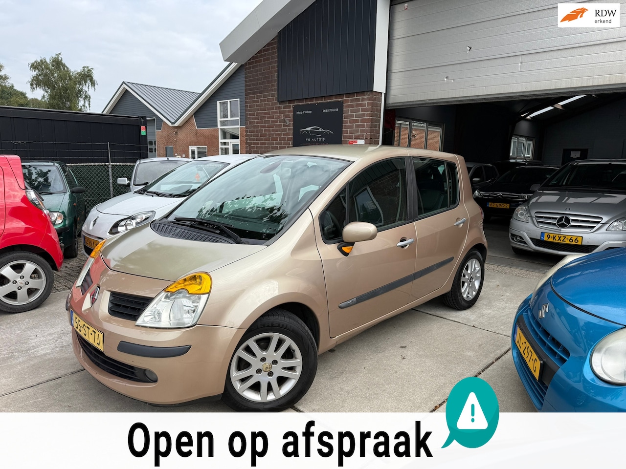 Renault Modus - 1.2-16V Authentique Comfort |NIEUWE APK|AIRCO|HOGE INSTAP|ELECT.RAMEN|CENTR.DEUREN|NETTE B - AutoWereld.nl
