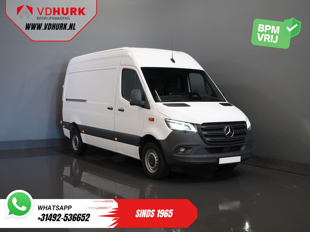 Mercedes-Benz Sprinter - 317 CDI L2H2 Aut. LED/ 270Gr.Deuren/ Stoelverw./ Gev.Stoel/ Navi/ Airco/ Camera/ Cruise/ P - AutoWereld.nl