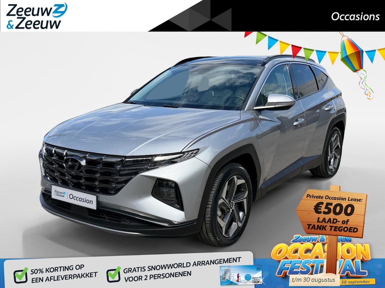 Hyundai Tucson - 1.6 T-GDI PHEV Premium Sky 4WD | Leder | Panoramadak | Adaptice Cruise | Trekhaak | Clima - AutoWereld.nl