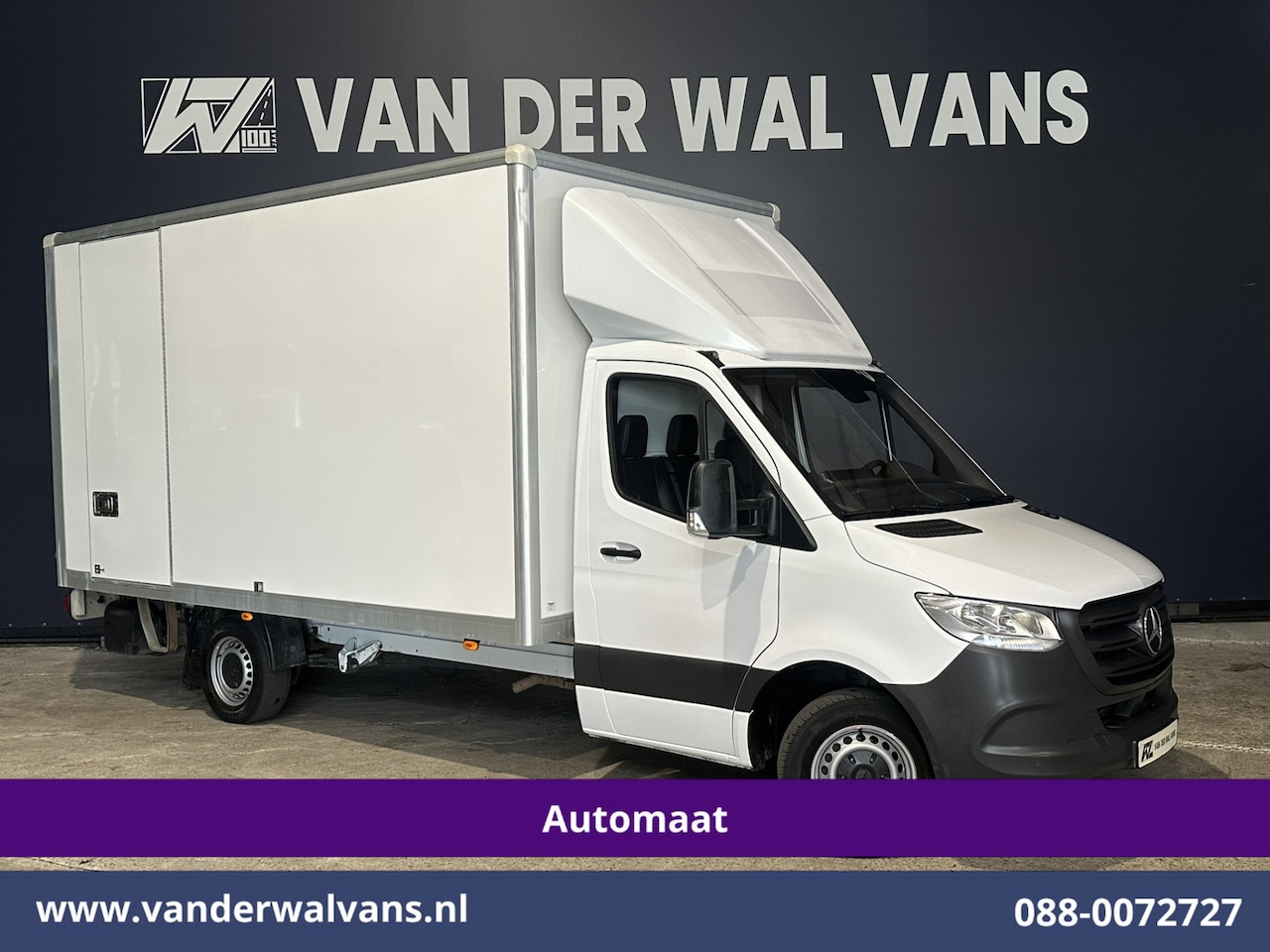 Mercedes-Benz Sprinter - 315 CDI 150pk 9G-Tronic Automaat Bakwagen 22m3 KUUB Laadklep Zijdeur Euro6 Airco | LAT om - AutoWereld.nl