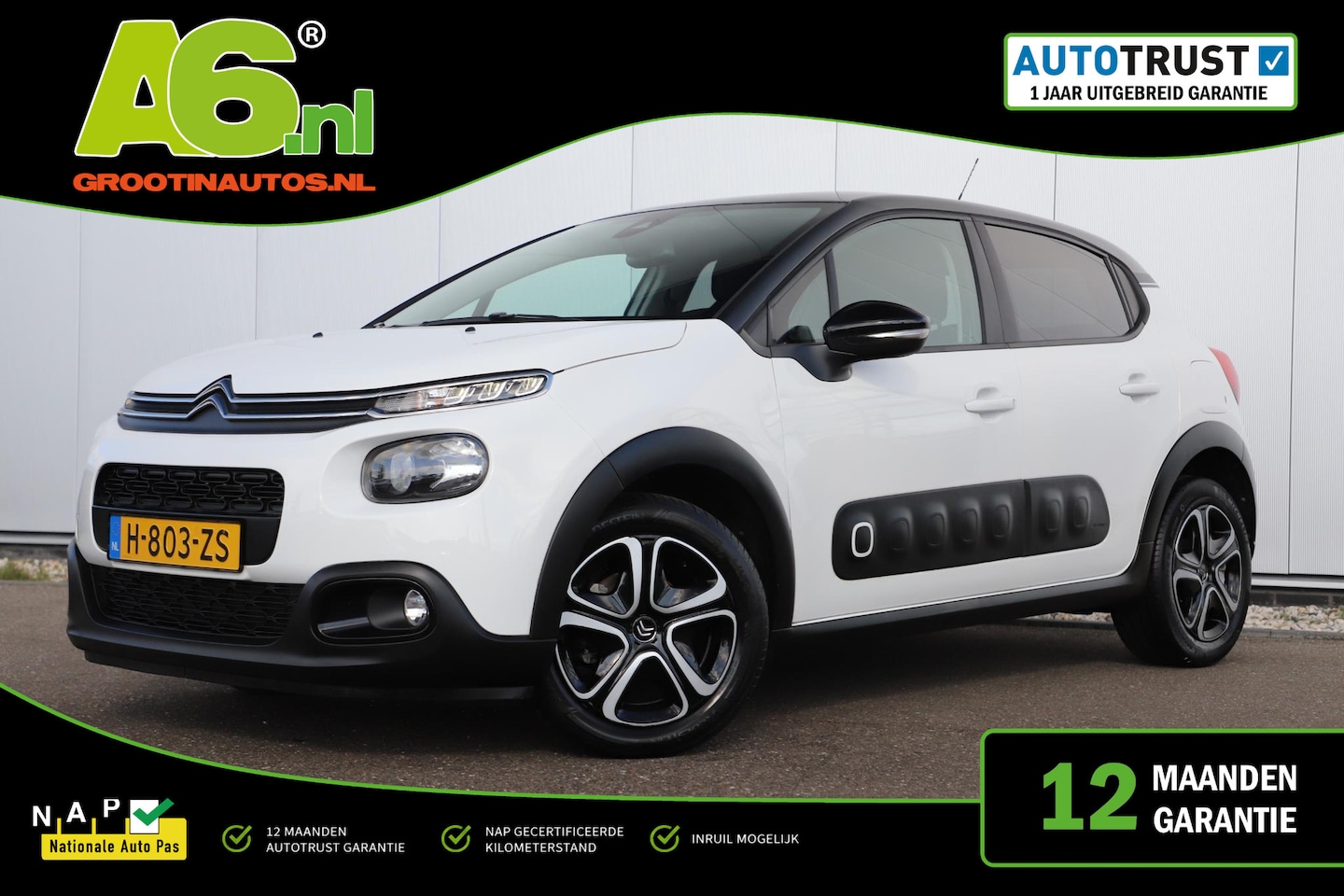 Citroën C3 - 1.2 PureTech S&S Feel Edition Carplay Android Navigatie Climate Cruise Control Rijstrookse - AutoWereld.nl