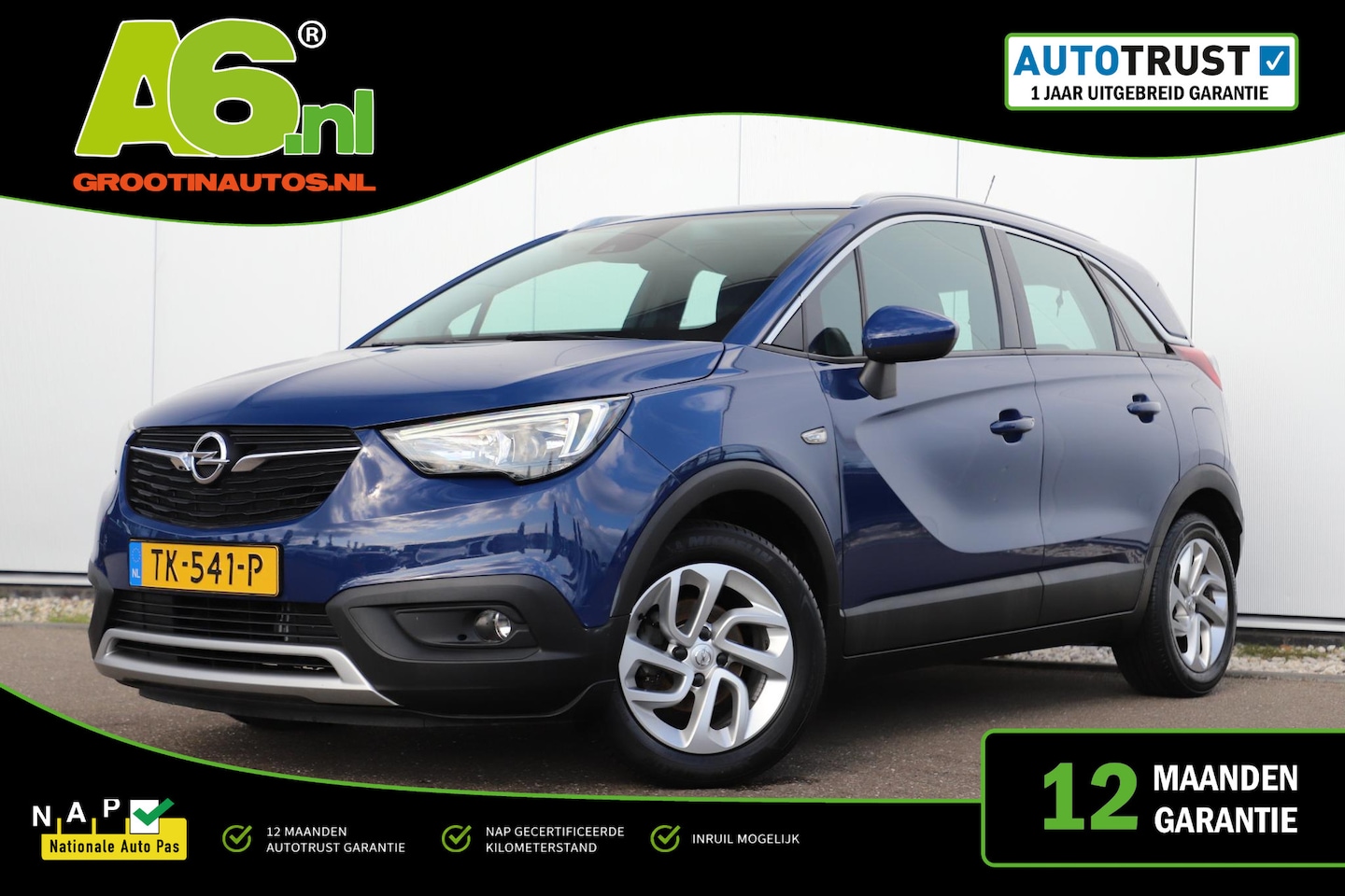 Opel Crossland X - 1.2 Innovation NIEUWE DB RIEM! Carplay Android Navigatie Climate Cruise Control Rijstrooks - AutoWereld.nl
