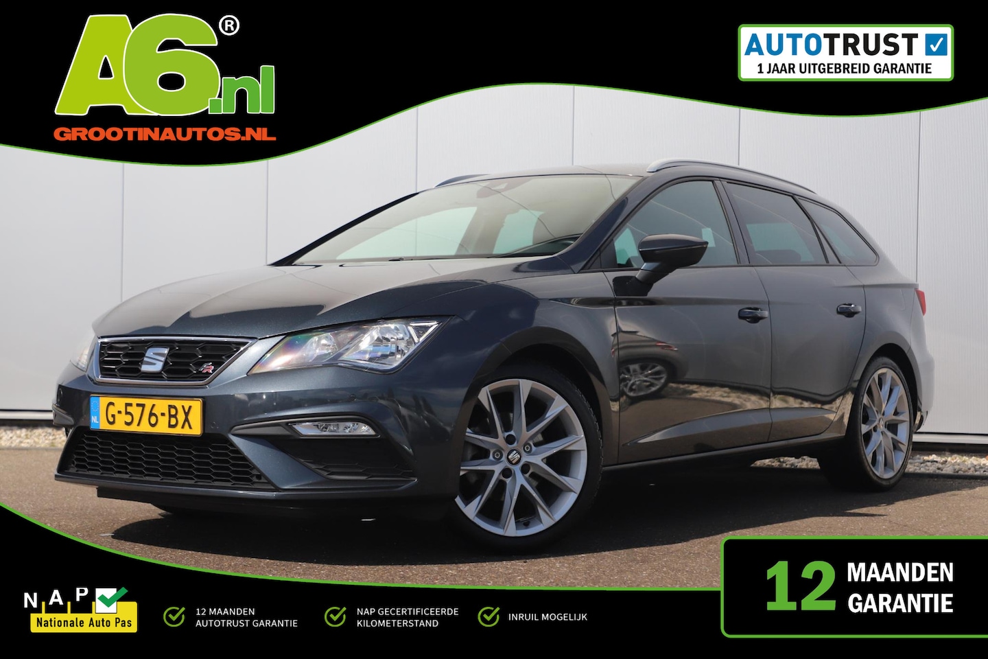 SEAT Leon ST - 1.5 TSI FR Business Intense 131PK Virtual Cockpit 18 inch LMV Half Leder Beats Audio Navig - AutoWereld.nl