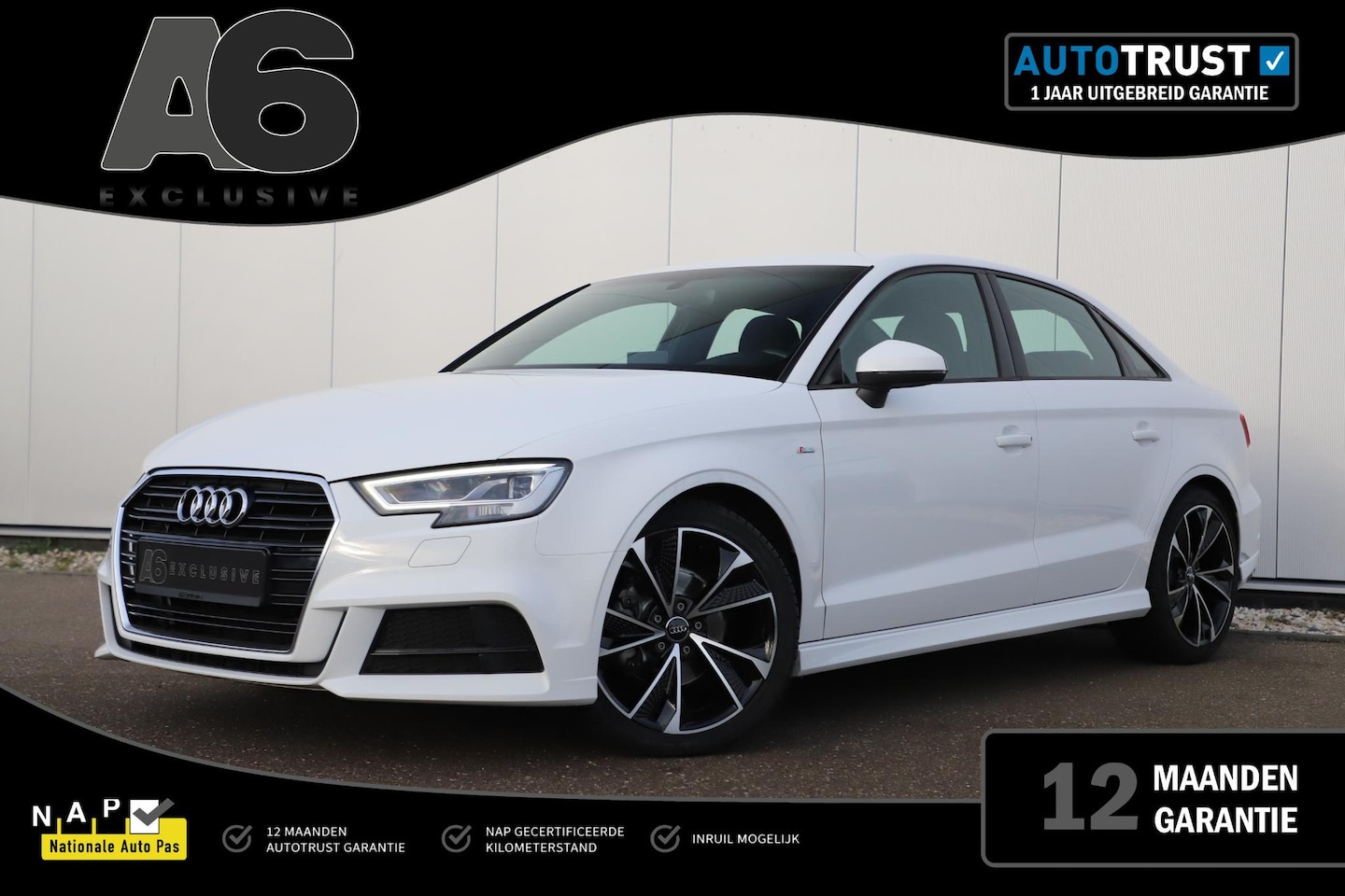 Audi A3 Limousine - 30 TFSI Sport S Line Edition Automaat Half Leder Sportstoelen Nieuwe 18 inch Velgen Vredes - AutoWereld.nl