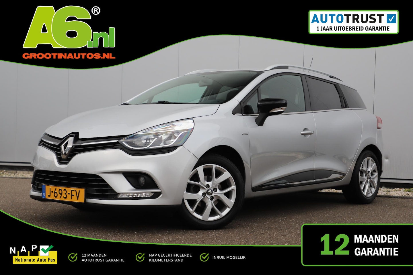 Renault Clio Estate - 0.9 TCe Limited Navigatie Carplay Android 16 inch LMV Airco Cruise Control - AutoWereld.nl