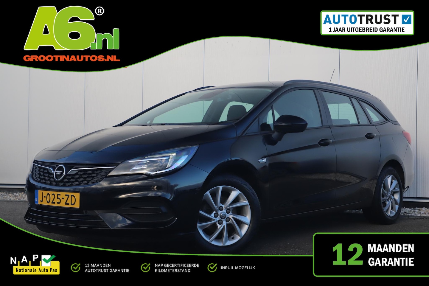 Opel Astra Sports Tourer - 1.2 Edition 110PK 16 inch LMV Navigatie Carplay Android Bluetooth Airco Cruise Parkeersens - AutoWereld.nl