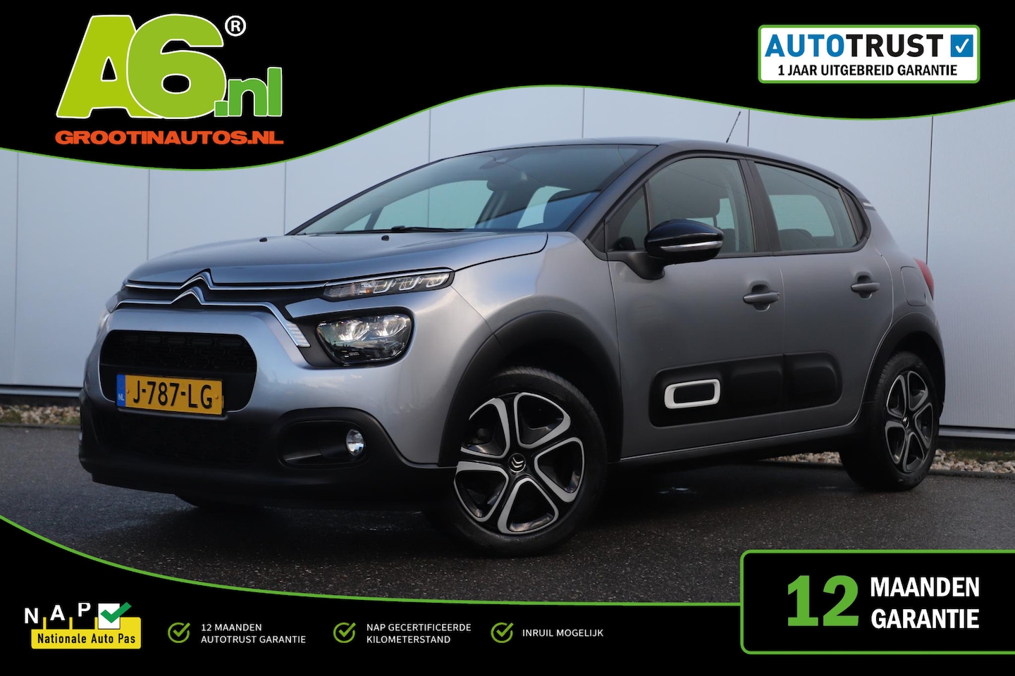 Citroën C3 - 1.2 PureTech Feel Navigatie Carplay Android Climate Cruise Control Parkeersensor Rijstrook - AutoWereld.nl
