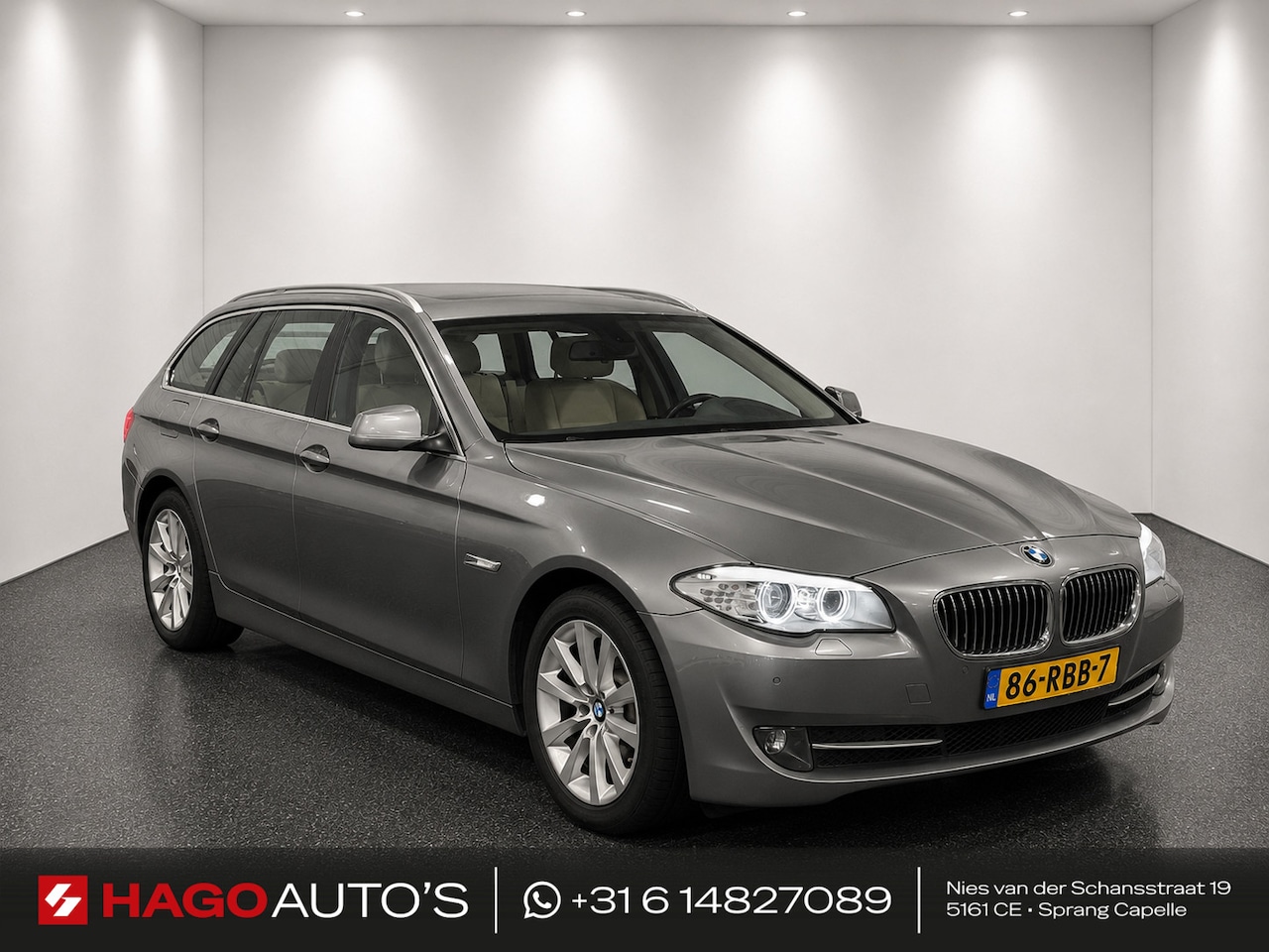 BMW 5-serie Touring - 520d High Executive 184-PK/AUT/XENON/LEDER/NAVI/CRUISE/DEALER-ONDERHOUDEN/CLIMATE - AutoWereld.nl