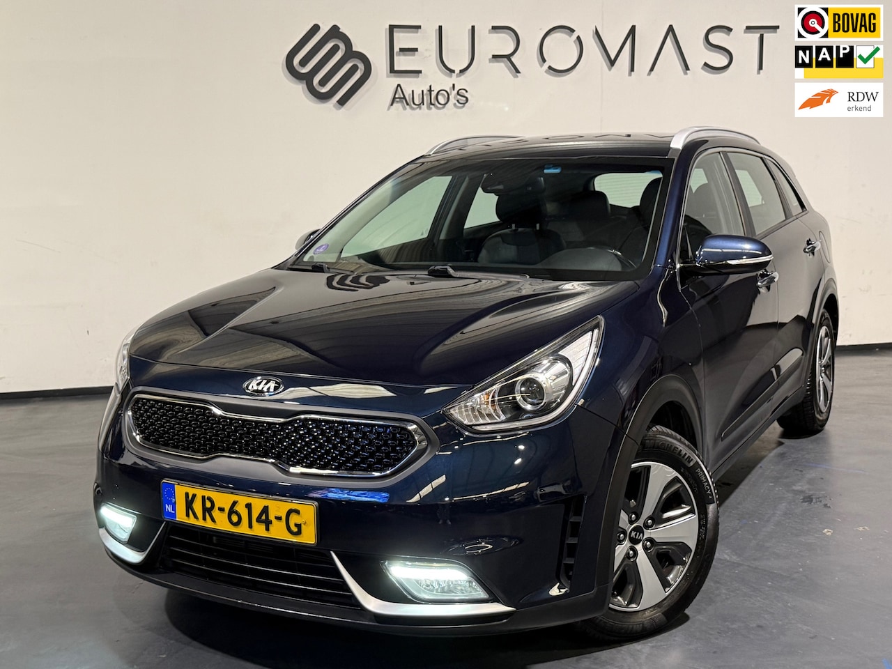 Kia Niro - 1.6 GDi Hybrid First Edition Navi Cruise Airco Camera Pdc Nieuwe Apk - AutoWereld.nl