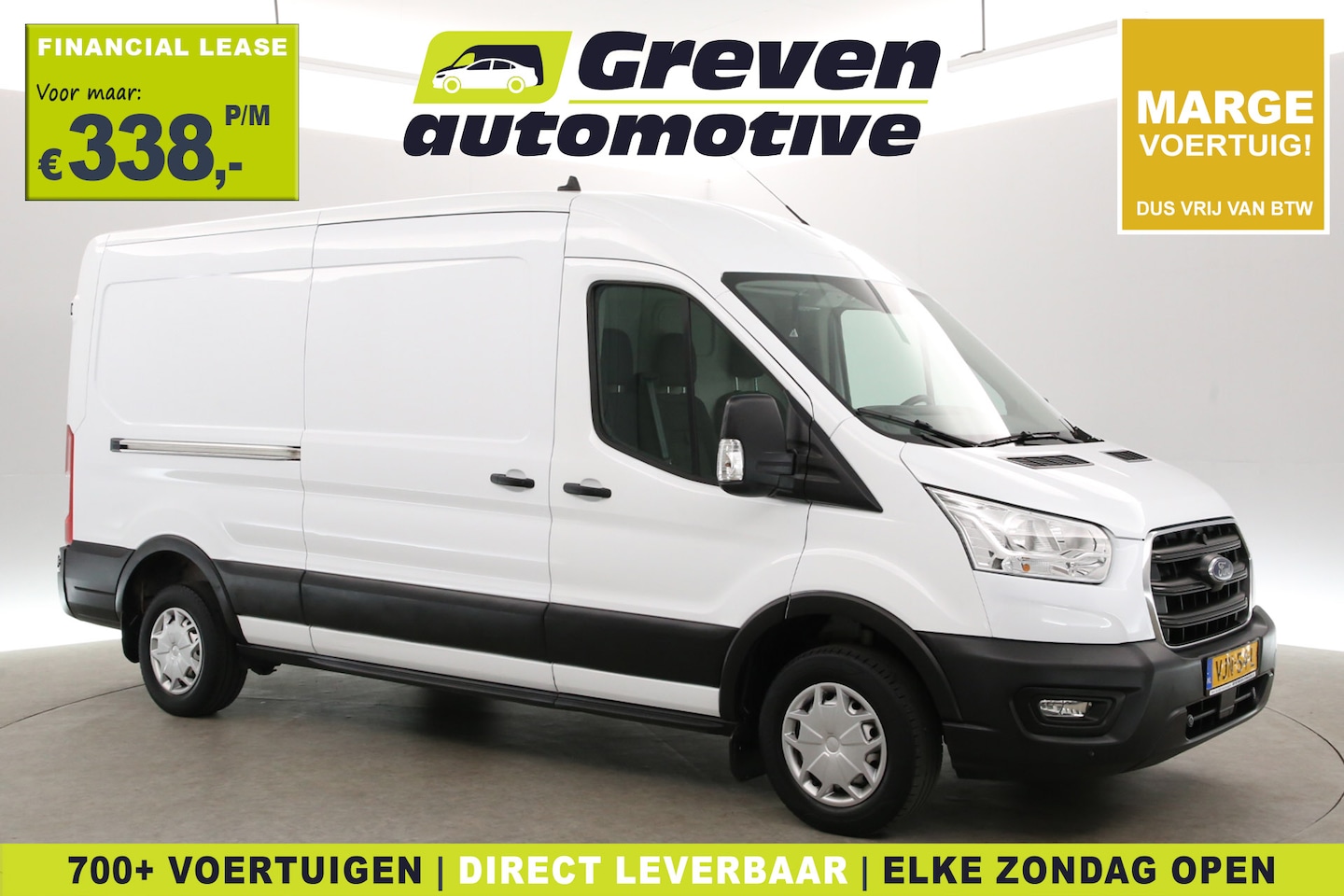 Ford Transit - 2.0 TDCI L3H2 | Marge | Airco | Cruise | 3 Zits | 2xSchuifdeur | Parkeersens. - AutoWereld.nl