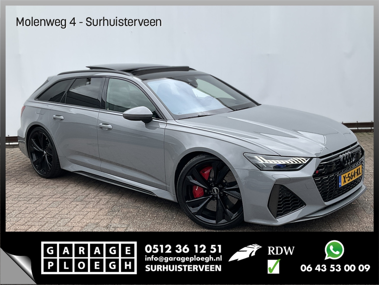 Audi RS6 - A 4.0 TFSI 600PK Ceramic HUD Carbon Nardo 4WS Pano.dak Softclose B&O 360° Dealer-Serviced! - AutoWereld.nl