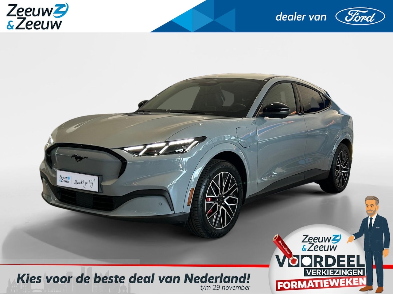 Ford Mustang Mach-E - Extended Premium RWD 88 kWh | Direct Leverbaar | €1000,- Voordeel | 360 Camera | Winterpac - AutoWereld.nl