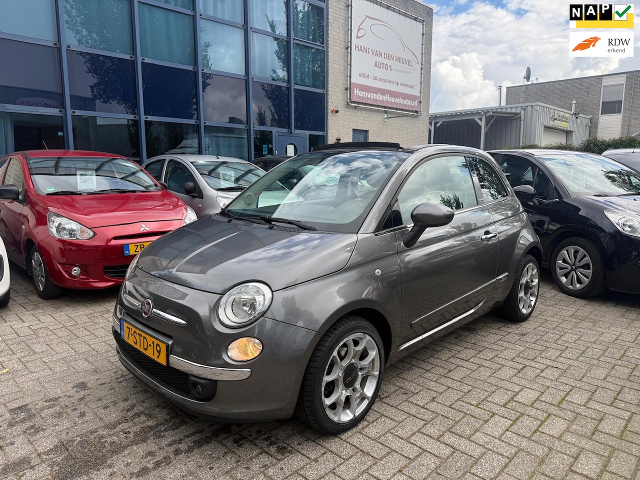 Fiat 500 - 0.9 TwinAir Lounge Cabrio, Airco, APK 09/27 - AutoWereld.nl