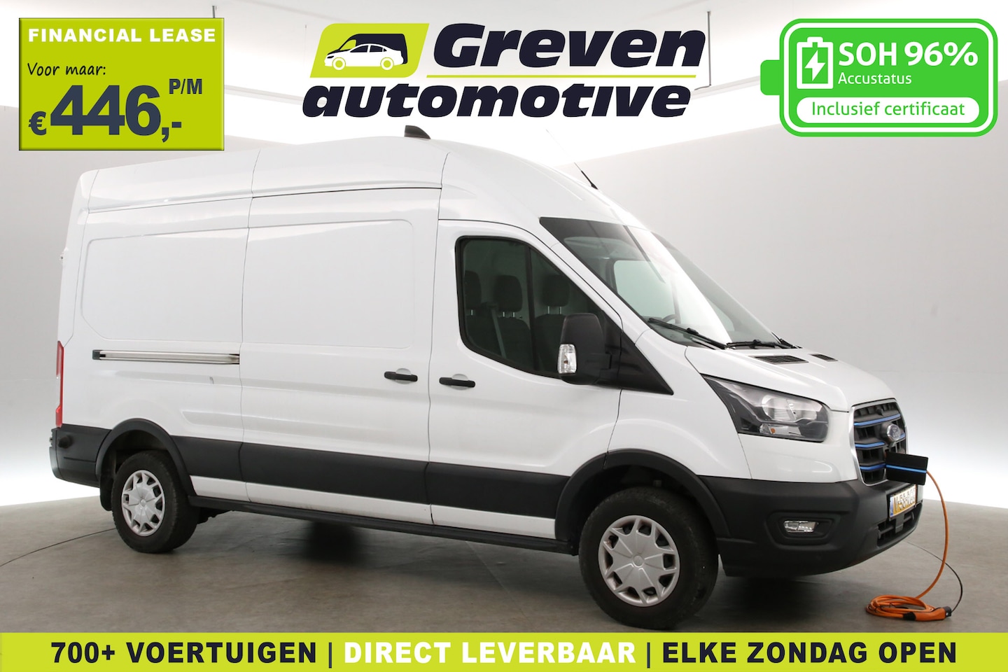 Ford E-Transit - L3H3 68 kWh | Verwacht | Snelladen | SOH 96% | Clima | Camera | 3 Zits | Carplay | Cruise - AutoWereld.nl