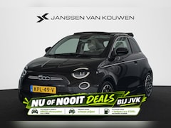 Fiat 500 C - La Prima 42 kWh Cabrio Leder Stoelverwarming Achteruitrijcamera 17"