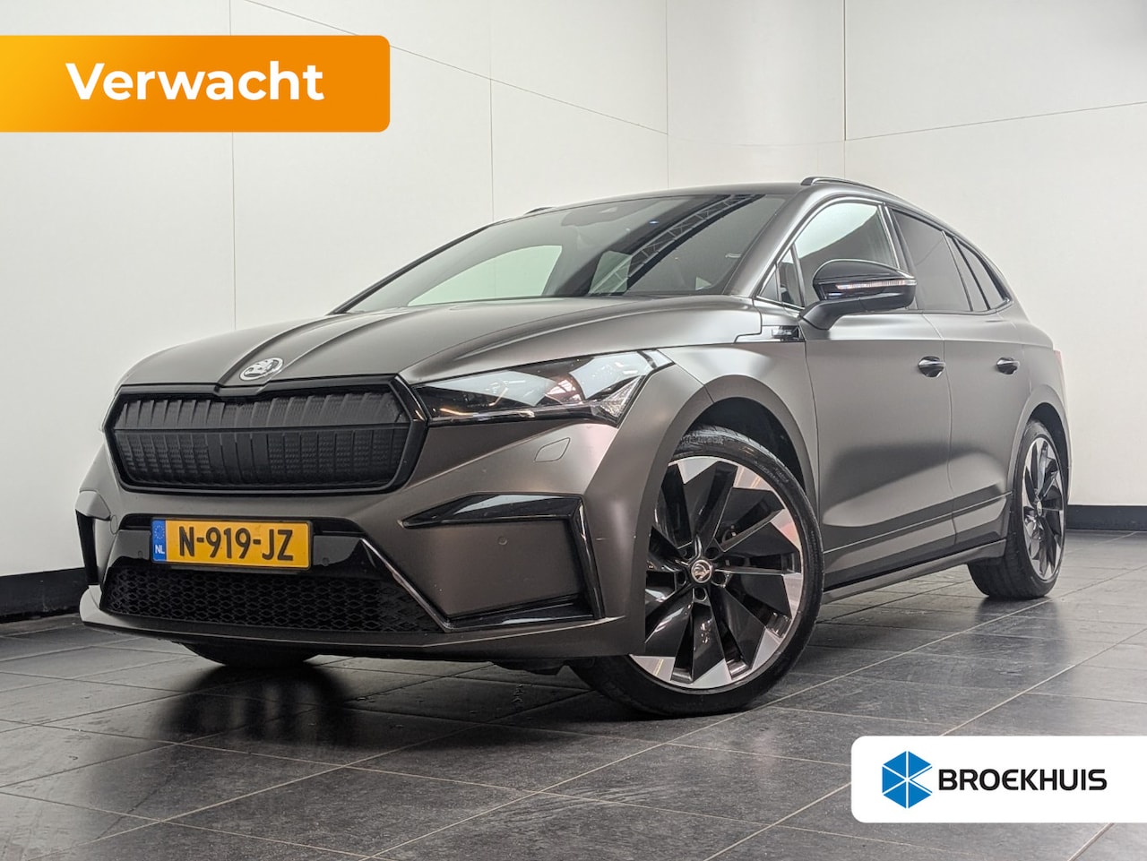 Skoda Enyaq iV - 60 Sportline l SOH 91,38% l 21" l Apple Car Play l Matte kleur l Navi l Sportstoelen l Led - AutoWereld.nl