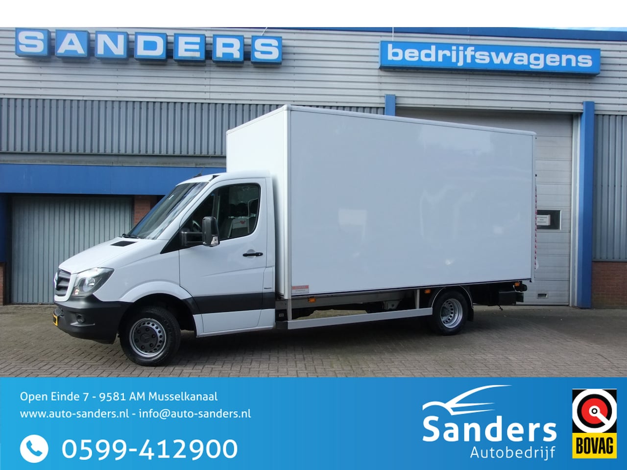 Mercedes-Benz Sprinter - 516 2.2 CDI 432 / Bakwagen/ Laadklep Dhollandia/ Dubbellucht/ De Poel opbouw/ Airco/ NETTE - AutoWereld.nl