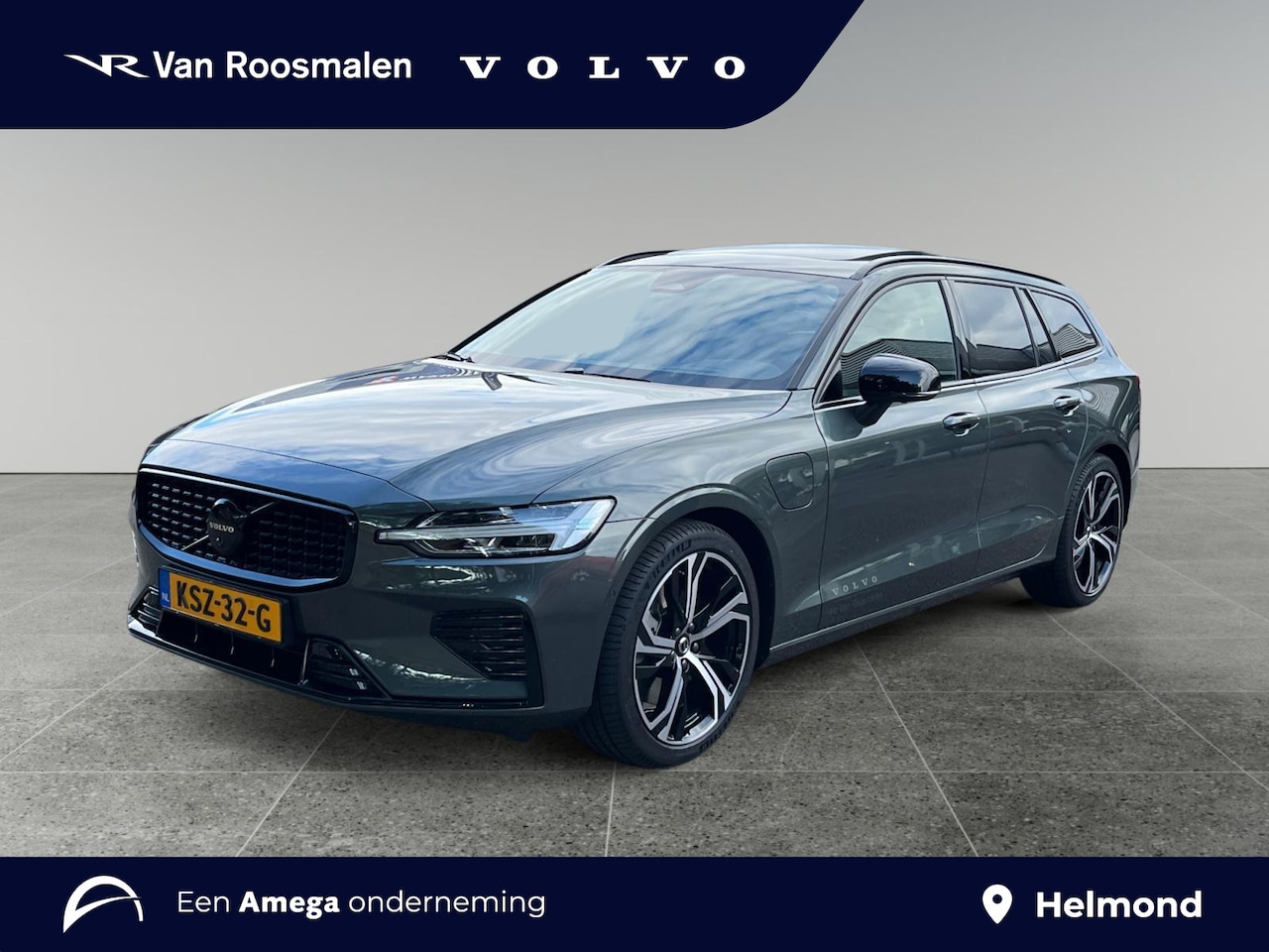 Volvo V60 - 2.0 T6 Plug-in hybrid AWD Plus Dark | Harman/Kardon | Panoramadak | Zwarte logo's - AutoWereld.nl