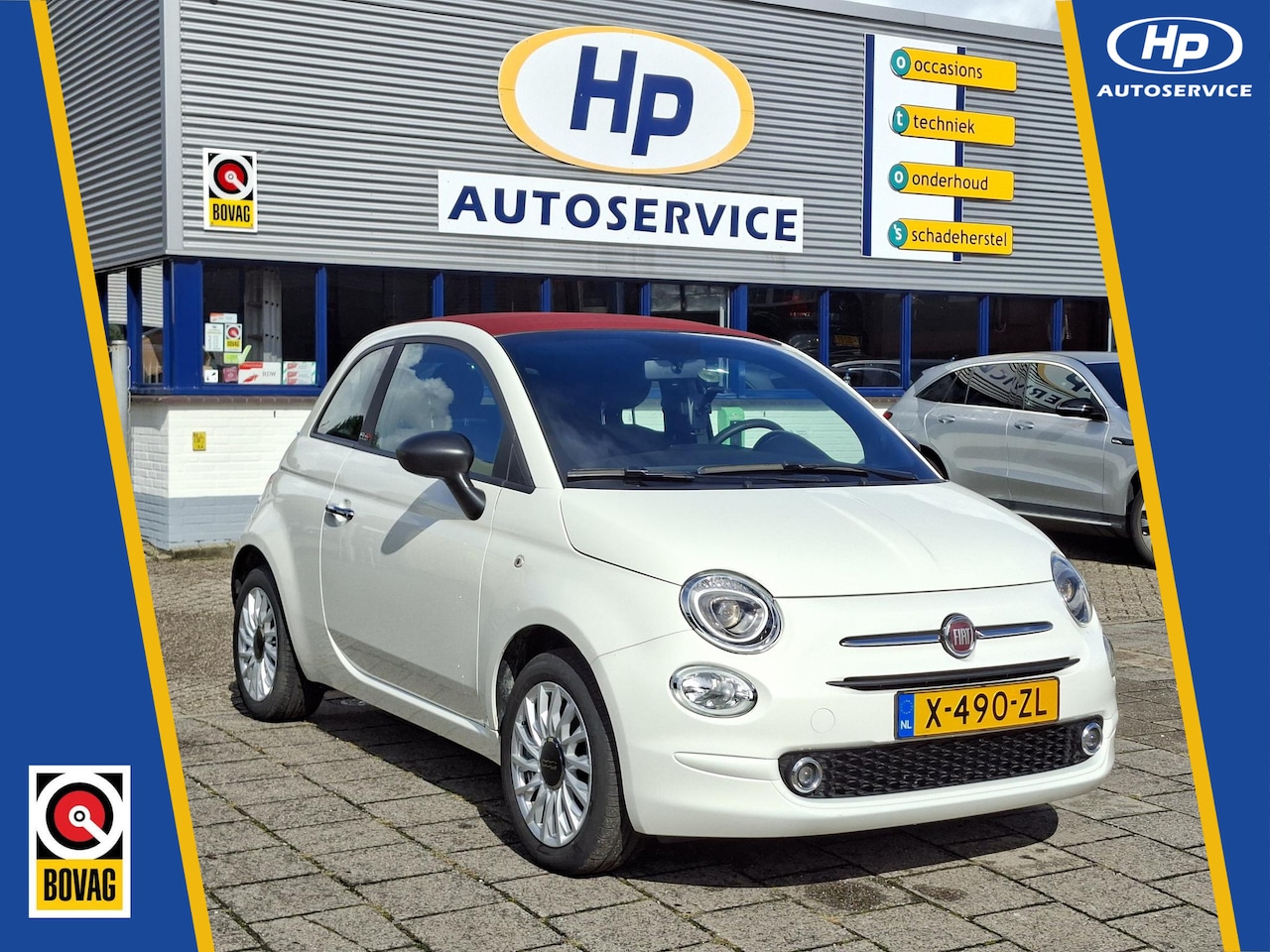 Fiat 500 C - 1.0 Hybrid Launch Edition CabrioTop Cruise Control Airco 15inch LM Velgen DAB - AutoWereld.nl