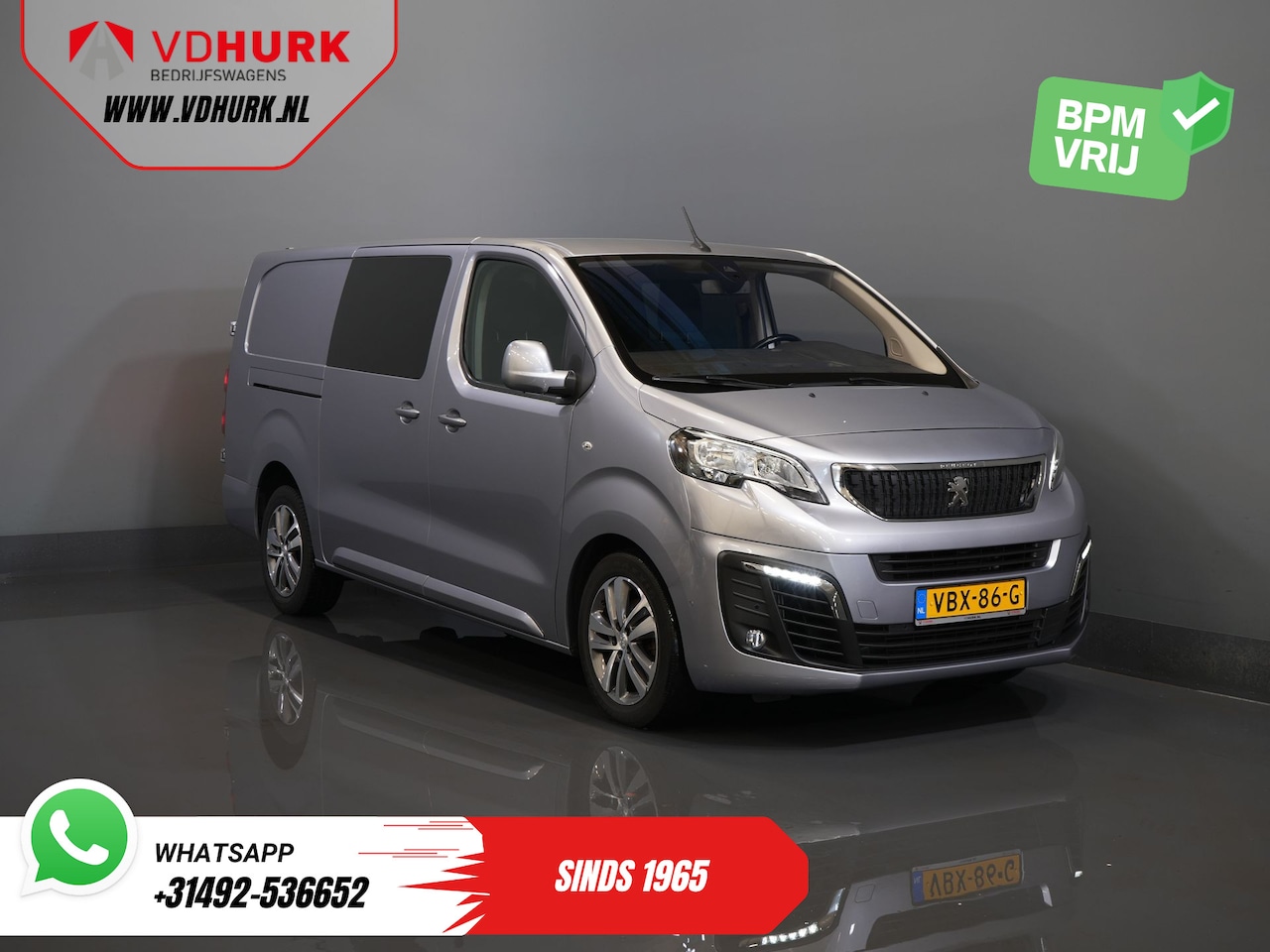 Peugeot Expert - 2.0 HDI 180 pk Aut. DC Dubbel Cabine 2x Schuifdeur/ Carplay/ Stoelverw./ Climate/ Navi/ Ca - AutoWereld.nl