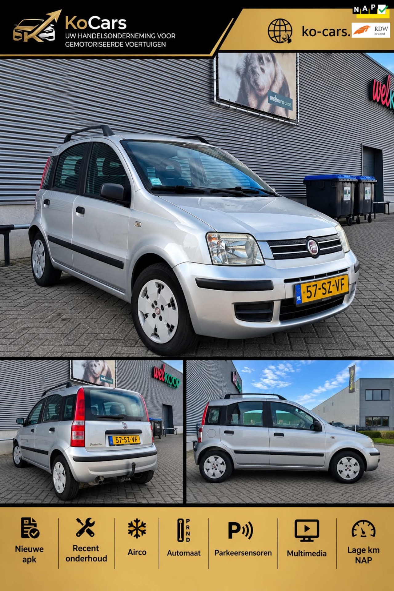 Fiat Panda - / Automaat / Nwe APK / Airco / Parkeersensoren / Multimedia - AutoWereld.nl