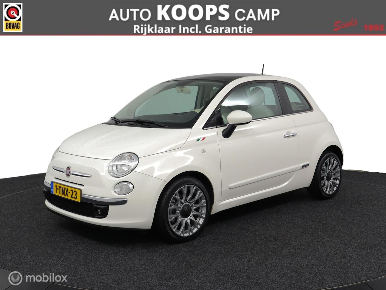 Fiat 500 - 0.9 TwinAir Turbo Lounge | 52dkm NAP | panoramadak | Airco | leder interieur | Lichtmetaal - AutoWereld.nl