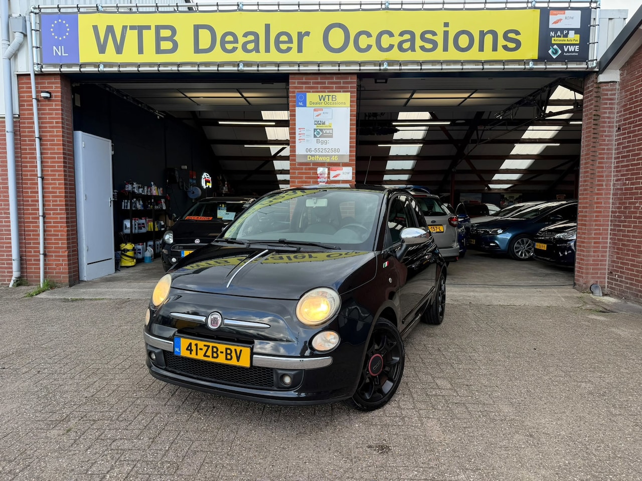 Fiat 500 - 1.4-16V Sport/Black Edition, Nw. APK (16-09-2027) - AutoWereld.nl