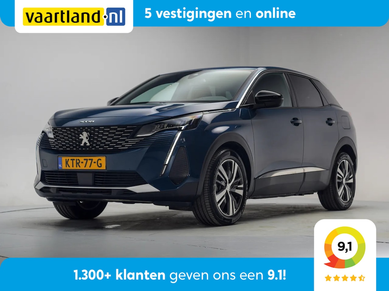 Peugeot 3008 - Hybrid 180 Allure pack [ Navi Apple/Android Clima LED Half Leder ] - AutoWereld.nl
