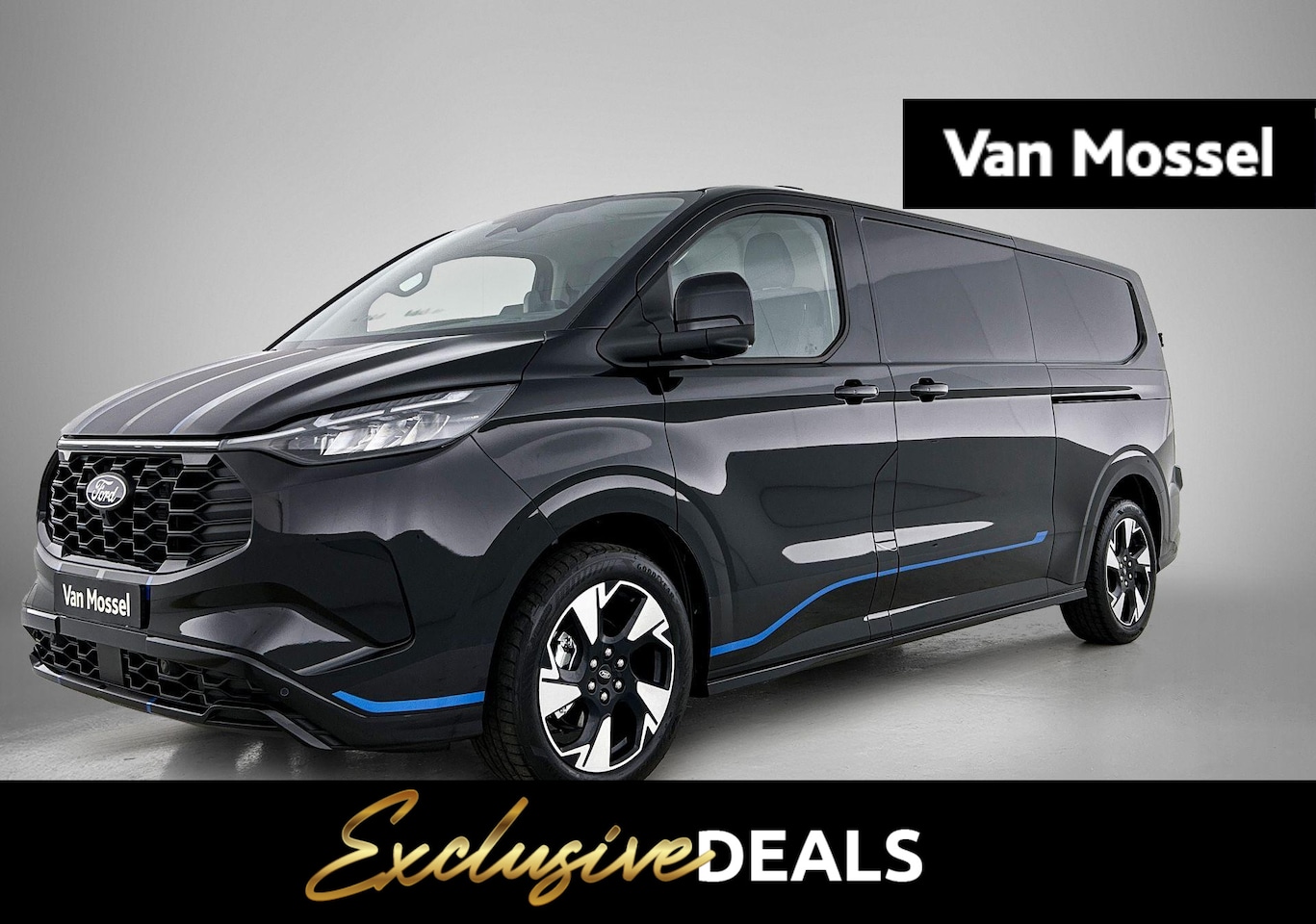 Ford Transit Custom - 340 2.5 PHEV L2H1 Sport | NIEUW UIT VOORRAAD | 19'' Velgen | B&O | Striping | Ford Voordee - AutoWereld.nl